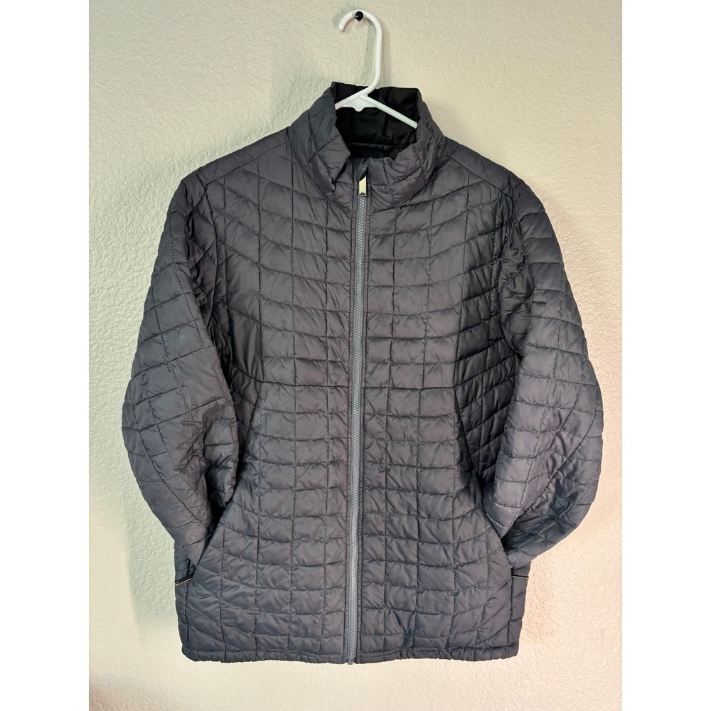 Ben Sherman Puffer Jacket Mens Large Charcoal Gray Quilted Lightweight Ripstop